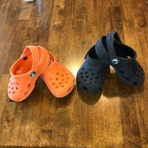 Orange and black crocs Clearance